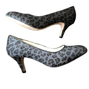 Barr + Barr New York Grey Calf Hair Leopard Heel 10